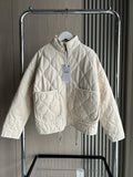 Hot Temu Same Jacket Autumn And Winter New Top Lingge Quilt Cotton Suit Loose Coat Casual HZ1220