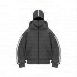 Exploding Solid-Colored Double Hat Design Autumn And Winter Ins New Hooded Sweater Loose Men's And Women's And Couples Hoodie Jacket HZ1208