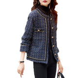 Small Fragrant Style Light Luxury Lady Lady Senior Sense Coat Long-Sleeved Autumn Winter Fashion New Women's Coarse Flowers. HZ1220