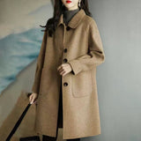 Mao This Coat Woman 2025 Autumn And Winter New Small Man Thick Korean Version Of The Long-Term Coat HZ1220