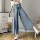 Trousers Women 2025 Early Spring New Korean Pressure Folded Skirt Broad Legs Long Pants HZ1220