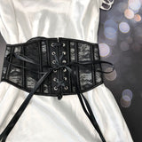 16Cm Rubber Bone Short Lace Mesh Outside Lashing Belt Lumbar Lolita Fish Bone Giste HZ1208