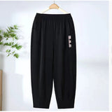 New Mother Pants Summer Thin Eight-Point Pants High Waist Straight Middle-Grade Women's Trousers Loose Leisure HZ1208