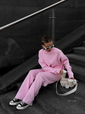 Autumn And Winter Long Sleeves Of Loose Casual Trousers Sweater Set Women Hot Selling Fork Set HZ1208