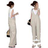 Evening Trousers 2025 Summer New Women's Slings Solid Color Casual Loose Broad Leg Pants HZ1220