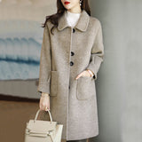 Mao This Coat Woman 2025 Autumn And Winter New Small Man Thick Korean Version Of The Long-Term Coat HZ1220