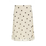 Wave Point Splicing Woven Half Skirt New In The Long Wooden Ear Temperament Elegant Ass Skirt Women Autumn HZ1220