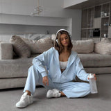 Autumn/Winter 2025 New Soft Model Set Women's Casual Blouse + Broad Legs Christmas Red Two-Sleeve HZ1208