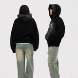 2025 Zippered Shirt Net Red Hooded Cardigan Small Clock Letter New Printed Coat HZ1208