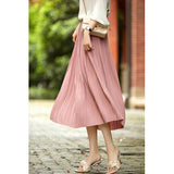 2025 New ϸϸϸϸϸ Art ñÞÖå Fairy Hundred Folded Skirt Silk Slippery Pendant Half Body Skirt HZ1220