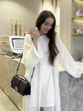 Spring/Summer 2025 New Long Covered Women's Haired Knitted Sweater Cardigan Premium Shawl Ins HZ1208