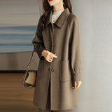 Mao This Coat Woman 2025 Autumn And Winter New Small Man Thick Korean Version Of The Long-Term Coat HZ1220