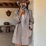 2025 Sheintemu Autumn And Winter Western Wind Long Sleeve Collar Sweater Cardigan HZ1208