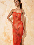 New Beach Skirt Knitted Hollow Sexy Sling With Long Beach Bathwear Sunscreen Hood HZ1208