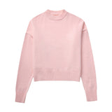 Easier Version Of The New Winter 2025 Pink Sweet Round Neck Casual Jacket Sweater HZ1220