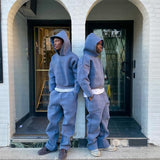 10.16 Casual Simple Couple Fashion Hoodie Zipper Jacket Loose Jersey Trousers HZ1208