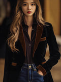 Hot Female Decoration Suit Autumn Dress Fashion Collar Temperament Retro Coat Woman HZ1220