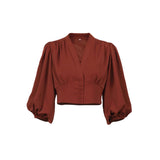 2025 New Women's Big Collar Hair, Stylish Short Belt Coat HZ1220