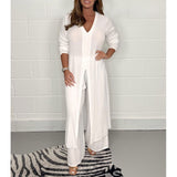 2025 New Women's Open Fork Long Top Trop Set HZ1220