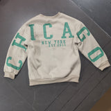 2025 Women's Casual Fashion Letter Print Thicken And Loose Round-Neck Long-Sleeved T-Shirt HZ1220