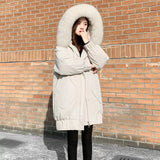 Oversized Wool Collar Cotton Coat Winter Coat Woman 2025 Fat Mm Korean Version Of The Student Thick Thin Long Ins Cotton Suit HZ1220
