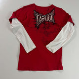 New Street Trendy TAPOUT Printed T-Shirt Fake Two-Piece Blouse Casual Hip-Hop Long-Sleeved T-Shirt HZ1208