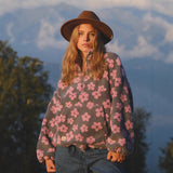 Single Attitude Babes Personality Style Long Design Knitted Cardigan Women's Hollow Hook Flower Solid Color High Sense HZ1208