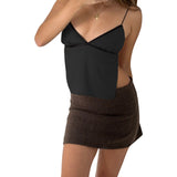 2025 Hot Dew Back Nine-Point Blouse Summer Sexy Strap Fine Shoulder Strap Sling Cute Mini Back HZ1208