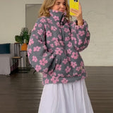 Autumn And Winter Fashion Trend Women's Shirt Single-Dwined Cardigan Autumn New Temperament Love Print Top HZ1208