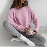 Autumn/Winter 2025 New Lazy Korean Sweater Cardigan Women's Soft Sheeps Pits Button Sweater Dark Grey HZ1208