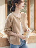 Camel Soft-Gried Sweater Coat Women 2025 Autumn And Winter New Loose Casual Temperament Super Good Knitted Open Shirt Top HZ1208