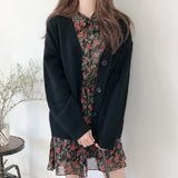 South Korea Autumn Sweater Women's Cardigan Tide 2025 New Women's Fashion Thin V-Neck Knitted Coat HZ1220