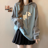 Korean Design Sense Of The Star Short-Sleeved Hooded Knitted Sweater Women's Autumn And Winter Slim Clothes HZ1208
