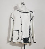 Women's Clothing 2025 Autumn And Winter New Fashion Wool Coat Thick Loose With Scarf Tid Lady HZ1220