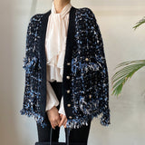 New Knitted Tu-Song Brooch Mixed Small Scented Sweater Knitted Jacket For Autumn/Winter 2025 HZ1220