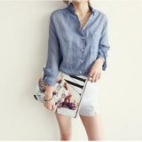 2025 Women's New Women's Fashion Casual Cotton Shirts Women's Long Sleeves Loose Thin Sunscreen HZ1220