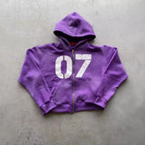 07 Trend Street Loose Sweatwear Suit Men And Women's Hip-Hop Sports Zipper Hoodie Trousers Set HZ1208