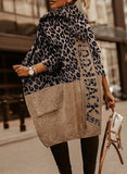 Street Loose Leopard-Print Letter Jahua Casual Hoodie Medium Long Women's Sweater Cardigan Woman HZ1208