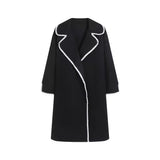 Autumn And Winter 2025 European Women's Double-Sided Hairs Long-Sleeved Knitted Long Coat Loose Wind Coat HZ1220