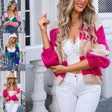 Hooded Cardigan Women's Sweater In Front Of The Knitted Coat Long-Sleeved Commute Wind HZ1208