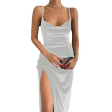 Women's Clothing 2025 New Spring And Summer Fashion Sexy Repair Fork With Dress Woman HZ1220