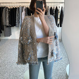 New Knitted Tu-Song Brooch Mixed Small Scented Sweater Knitted Jacket For Autumn/Winter 2025 HZ1220