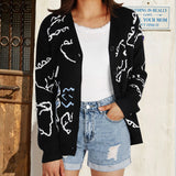 Yangyang Long-Sleeved Knitted Autumn And Winter New Coat Loose Cartoon Dinosaur Cardigan HZ1208