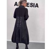 2025 Autumn And Winter Dress New Korean Version Of The Big-Size Fat MM Loose Popular Shirt Dress HZ1208