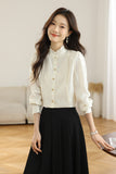 2025 Spring Dress New French Long-Sleeved Shirt Women's Lace Collar Chic Commuter Blouse Fashion Shirt Tide HZ1208