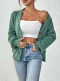Women's Sweater V-Neck Cardigan Autumn And Winter Solid Knitted Shirt Casual Knitted Coat HZ1208