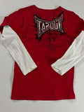New Street Trendy TAPOUT Printed T-Shirt Fake Two-Piece Blouse Casual Hip-Hop Long-Sleeved T-Shirt HZ1208