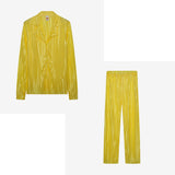 Women's Clothing Hot Burst Sexy Pressure Folds Loose Leisure Multi-Color Set HZ1220