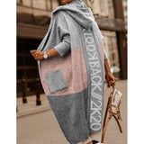 2025 Color Pocket Hooded Knitted Knitted Women's Long Cardigan Women's Coat Color Design HZ1208