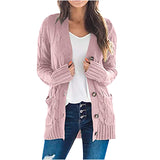 Autumn/Winter 2025 New Women's Casual Cardigan Jacket Solid Color Mah-Button Cardigan Sweater Women HZ1208
